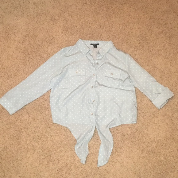 F21 button tie off shirt - Picture 1 of 5